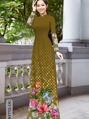 Vải Áo Dài Hoa In 3D AD HT7772 22